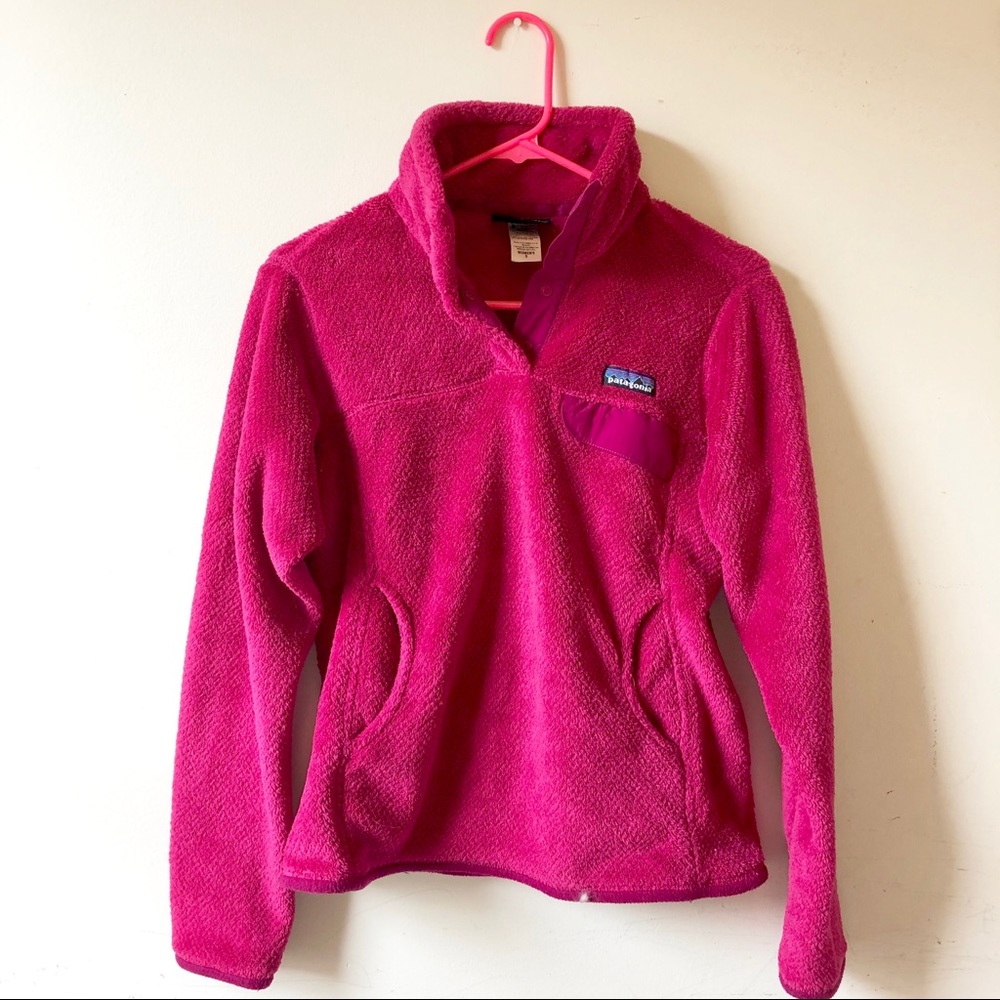 Patagonia Re-Tool Snap-Up Fleece Hot Pink
